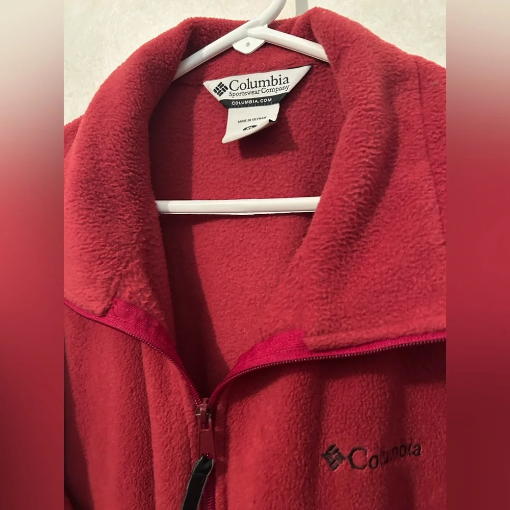 Columbia X-Large Men's Maroon Fleece Jacket